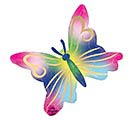 14&quot;INFLATED WATERCOLOR BUTTERFLY BALLOON