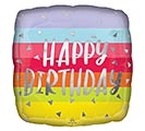 17&quot;PKG BRIGHT AND BOLD BIRTHDAY SQUARE