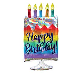 30&quot;PKG BIRTHDAY IRIDESCENT CAKE