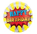 17&quot; PKG BIRTHDAY SUPER HERO BALLOON