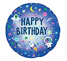 18&quot; PKG BIRTHDAY OUTER SPACE BALLOON