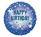 9&quot;INFLATED OUTER SPACE BIRTHDAY BALLOON
