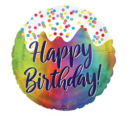 18&quot; PKG HAPPY BIRTHDAY HOLOGRAPHIC