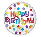 17&quot;PKG BIRTHDAY DOTS OF COLOR BALLOON