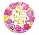 17&quot;PKG HAPPY BIRTHDAY MOM FLOWER BALLOON