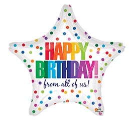 19&quot;PKG HAPPY BIRTHDAY FROM ALL OF US