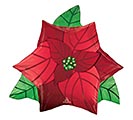 14&quot;INFLATED SATIN LUXE POINSETTIA