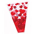 FLORAL SLEEVE CANDY RED HEARTS
