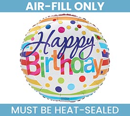4&quot; FLAT HAPPY BIRTHDAY MINI BALLOON
