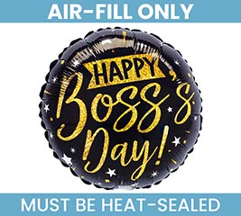 9&quot;FLAT BOSS&#39;S DAY BLACK AND GOLD