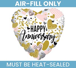 4&quot; FLAT ANNIVERSARY METALLICS ON HEART