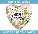 Related Product Image for 4&quot; FLAT ANNIVERSARY METALLICS ON HEART 