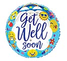 9&quot;INFLATED GET WELL SOON EMOJI BALLOON