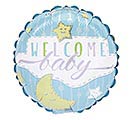 9&quot;INFLATED WELCOME BABY BOY MINI BALLOON
