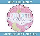 9&quot; FLAT WELCOME BABY PINK MINI BALLOON