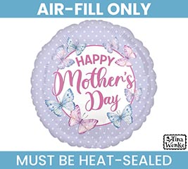4&quot; FLAT HMD WILDFLOWER BUTTERFLY ROUND