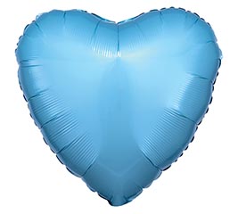 17&quot; METALLIC PEARL PASTEL BLUE HEART