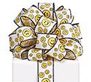 #9 SMILEY FACE WIRED SATIN RIBBON