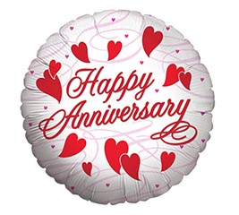 17" ANNIVERSARY RED HEARTS