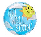17&quot; GET WELL SUN AND CLOUDS BALLOONS