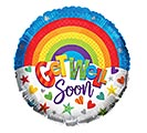 9&quot;INFLATED GET WELL RAINBOW ROUND