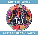 9&quot; FLAT HAPPY FALL LEAVES BALLOON