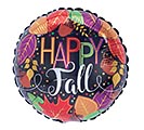 9&quot; INFLATED HAPPY FALL MINI BALLOON
