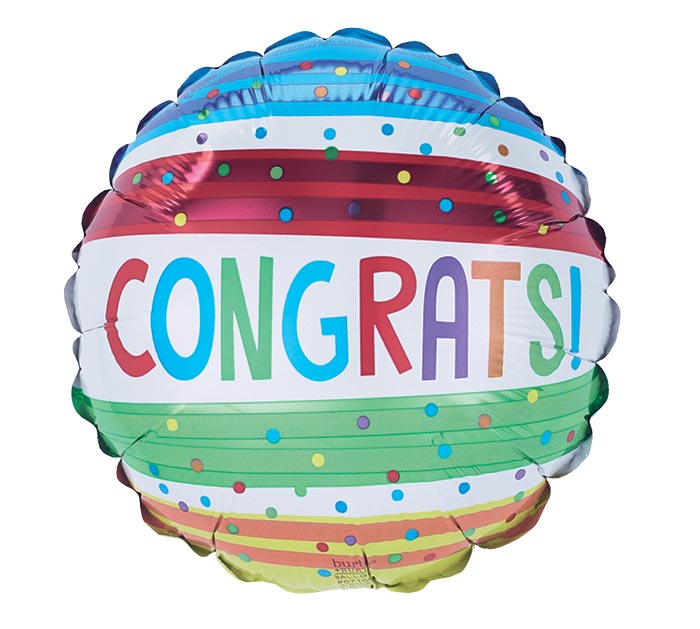 4 Inflated Congrats Mini Balloon