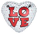 17&quot; LOVE HEART SHAPE BALLOON WITH ARROWS