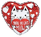 17&quot; YOU&#39;RE THE CAT&#39;S MEOW HEART BALLOON