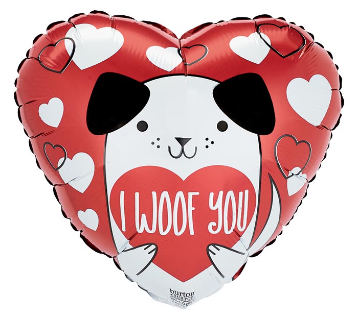 Red Heart Foil Balloon, 17in