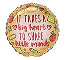 9&quot;INFLATED BIG HEARTS SHAPE LITTLE MINDS