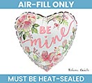 9&quot;FLAT BE MINE SAVANNA FLORAL HEART