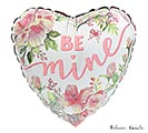 9&quot;INFLATED BE MINE SAVANNA FLORAL HEART
