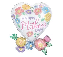 30&quot;PKG MOTHER&#39;S DAY FLORAL HEART SHAPE