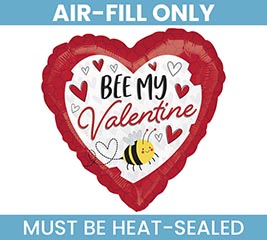 9&quot;FLAT BEE MY VALENTINE HEART