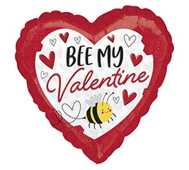9&quot;INFLATED BEE MY VALENTINE HEART