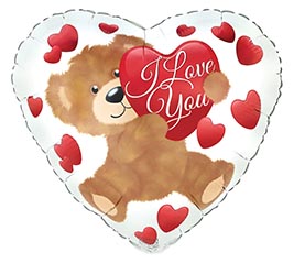 17&quot; I LOVE YOU TEDDY BEAR HEART