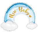 36&quot;PKG NEW BABY BLUE RAINBOW SHAPE