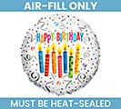 9&quot; FLAT BIRTHDAY CANDLES ROUND
