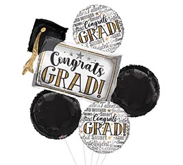 CONGRATS GRAD CAP BALLOON BOUQUET