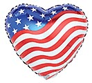 17&quot; PAT USA FLAG DESIGN HEART
