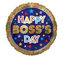 17&quot; HAPPY BOSS&#39;S DAY GOLD BORDER