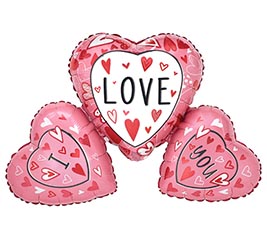 36&quot; PKG HVD HEART TRIO SHAPE