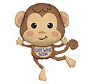 Related Product Image for 36&quot; PKG GWS LARGE MONKEY SHAPE GET WELL 