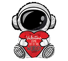 36&quot; PKG VALENTINE ASTRONAUT WITH HEART