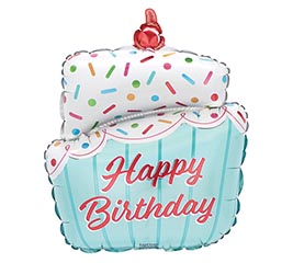 14" INFLATED HBD CUPCAKE BIRTHDAY CAKE