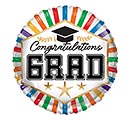 Related Product Image for 17&quot; GRA STRIPES CONGRATULATIONS GRAD 