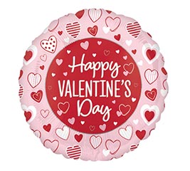 17&quot; HVD RED  PINK HEARTS PAWS  KISSES