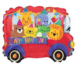 14" INFLATED HBD PARTY ANIMAL CAR SHAPE